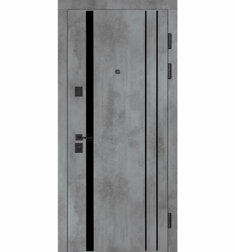 Ușă de exterior Termo Satus Kvadro 549 / 551  Oxid închis / Oxid în culoare deschisă
