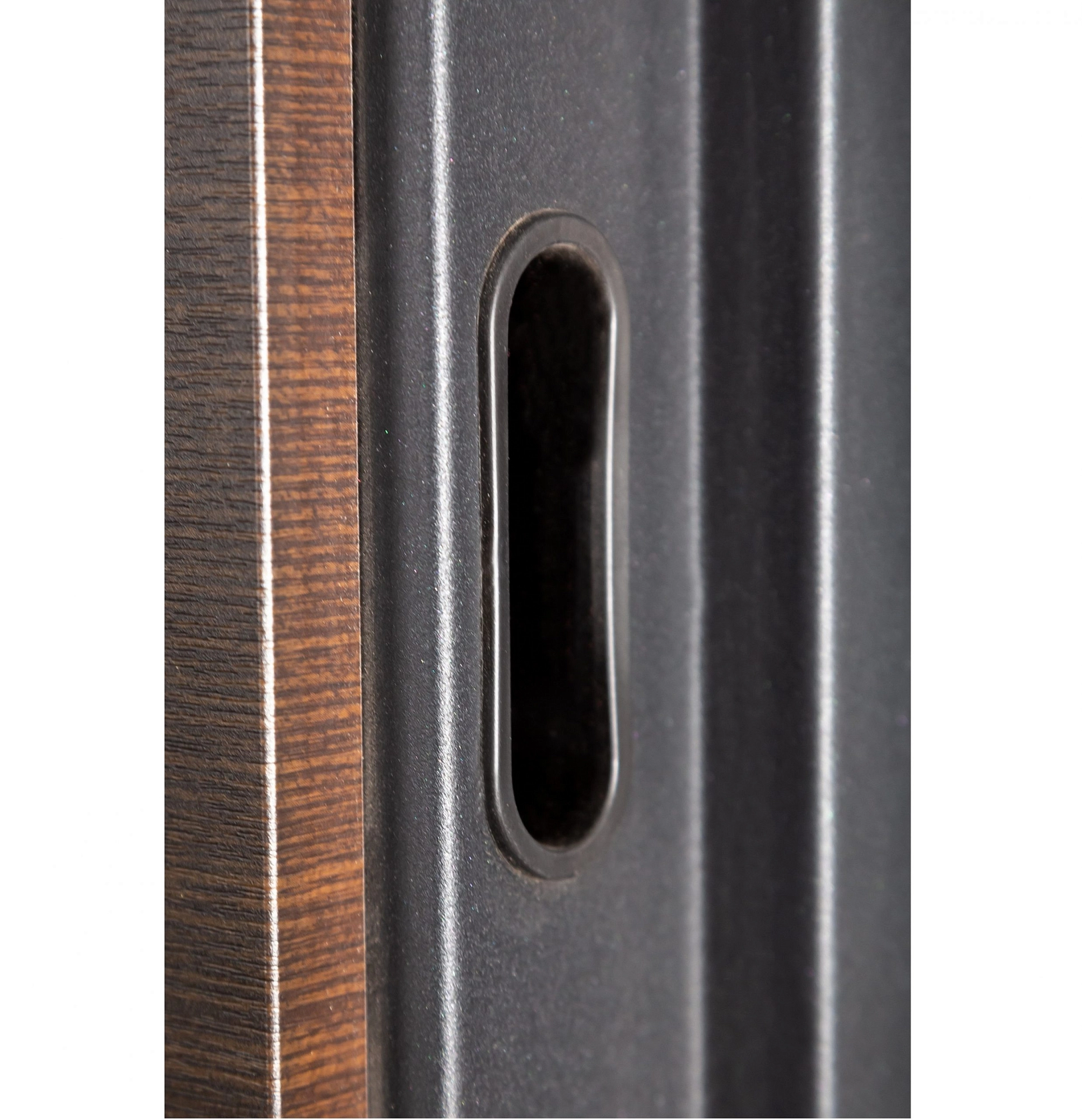 Ușă de exterior B-413 Model 163   wenge horizont întunecat/ stejar plombir horizont