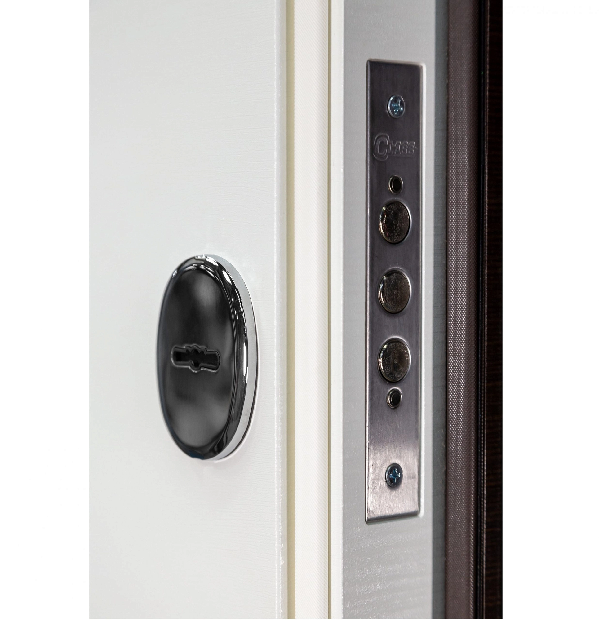 Ușă de exterior B-413 Model 163   wenge horizont întunecat/ stejar plombir horizont