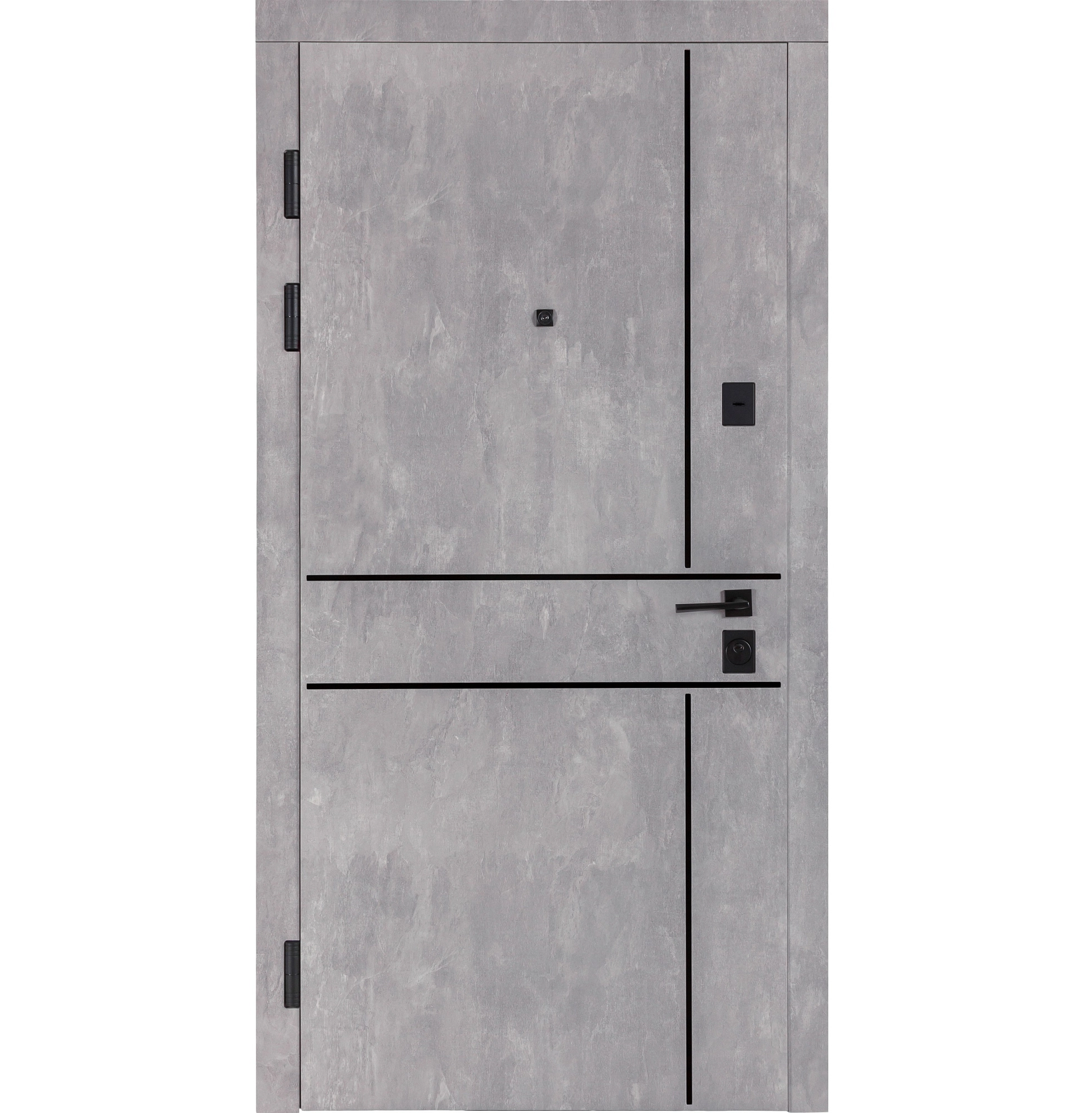 Ușă de exterior Ultra Kvadro 540-249 Piatră tăiată / Alb mat
