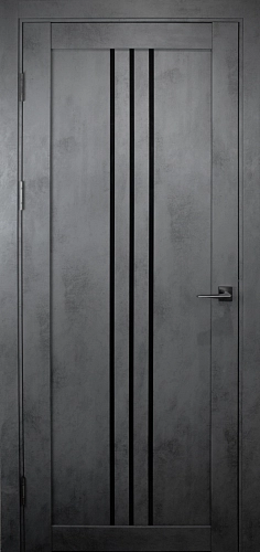 STILTON  бетон графит / чёрное стекло