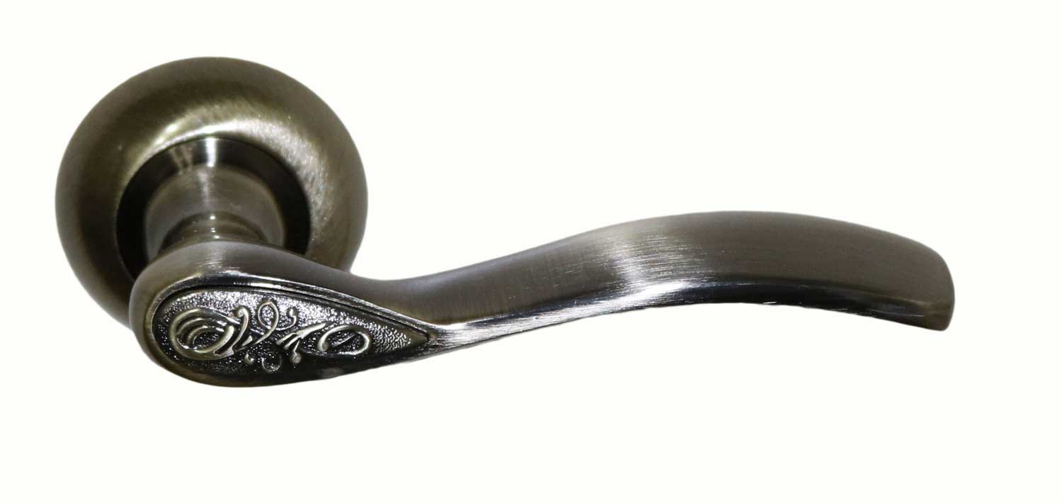 Ручка дверная  Z-P-1065 SN/NP (никель матовый/никель блестящий)