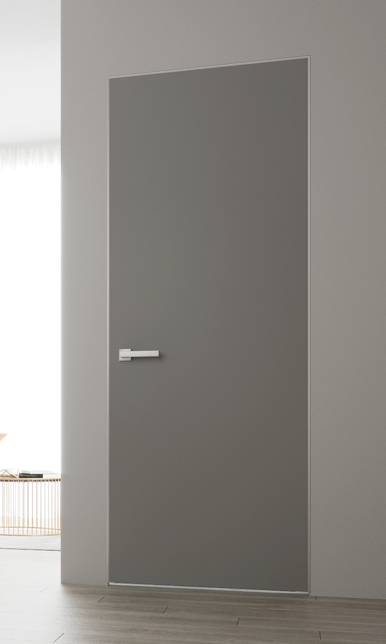 ДВЕРЬ ПО СУПЕРЦЕНЕ!!  •   Двери СКРЫТОГО монтажа •   MIRROR Silver matt/ MIRROR Silver matt 4 /R/ 1850х700/SATIN/WC