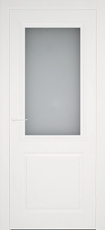 Межкомнатная дверь PLATTEN-02 со стеклом  (слоновая кость)  Фото №1 | Интернет магазин двери Белоруссии