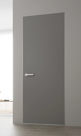 ДВЕРЬ ПО СУПЕРЦЕНЕ!!  •   Двери СКРЫТОГО монтажа •   MIRROR Silver matt/ MIRROR Silver matt 4 /R/ 1850х700/SATIN/WC Фото №1 | Интернет магазин двери Белоруссии