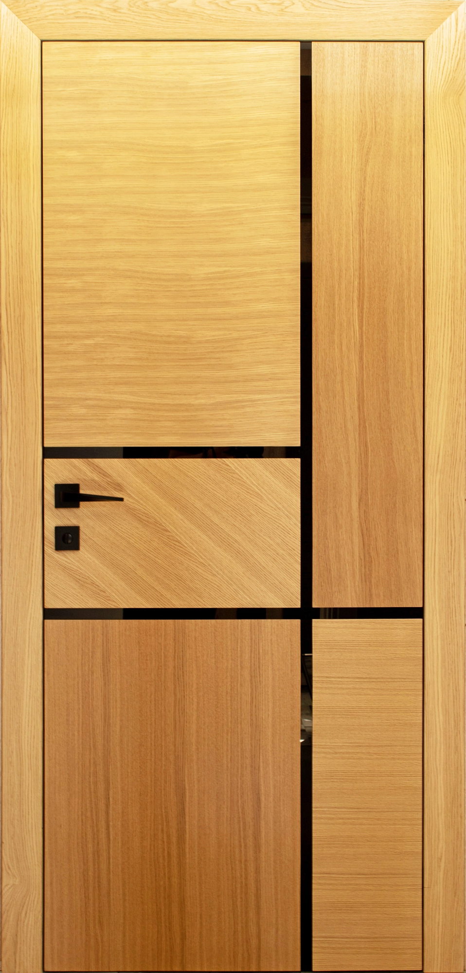 НИКОЛЬ светлый дуб (стекло чёрное 9005)