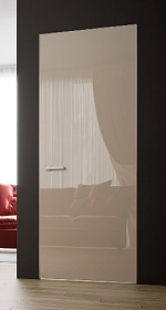 ДВЕРЬ ПО СУПЕРЦЕНЕ!!  •  Cтекло RAL 1013 (жемчужно-белый)/ RAL 1013 (жемчужно-белый)/ L/ 2407x780/  сатин/ реверс/ кл-кл/ без верх /замок AGB/