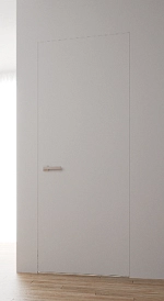 ДВЕРЬ ПО СУПЕРЦЕНЕ!!  •   Двери СКРЫТОГО монтажа MDF под покраску/MDF под покраску/L/2010х700/ЧЕРНЫЙ/обрат/маг стопор