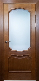 Ușă de interior PRESTIGE nuc închis cu sticlă